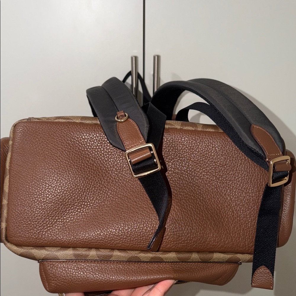 Coach Tan and Brown Signature Backpack - Picture 8 of 8